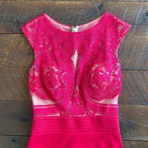 Paris by Mon Cheri Pink Lace Long Dress